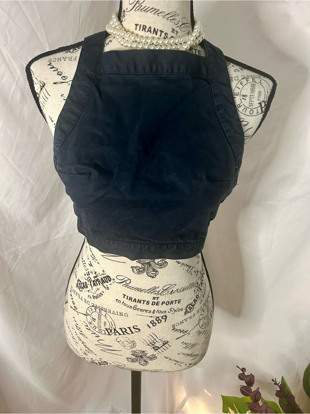 Grunge Whitchy dark romantic Urban Outfitters Black Halter Crop Top